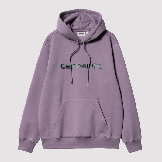 Hooded Carhartt Sweat Glassy Purple / Discovery Green