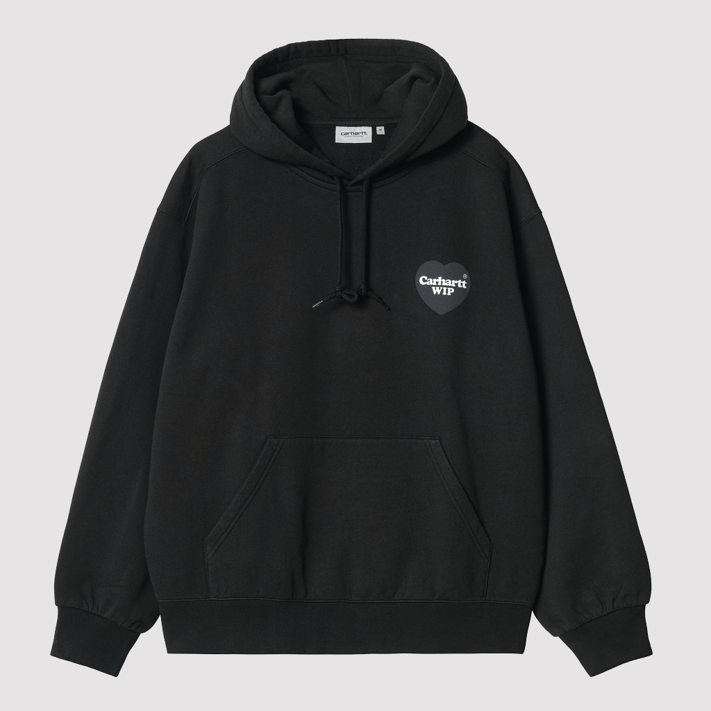 Hooded Heart Sweat Black