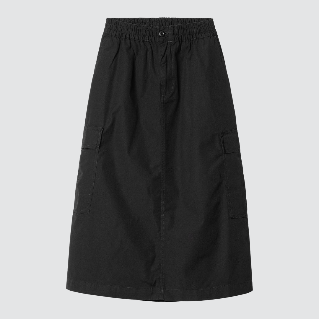 W' Jet Cargo Skirt Black Rinsed