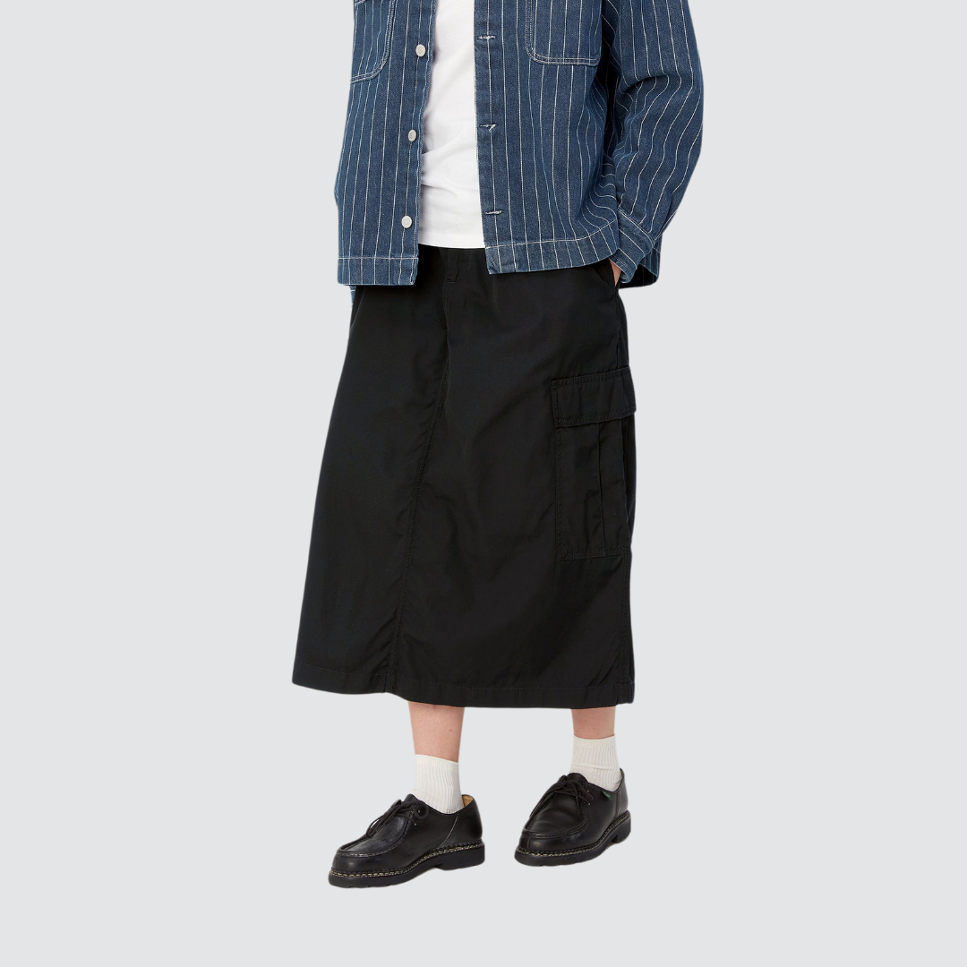 W' Jet Cargo Skirt Black Rinsed