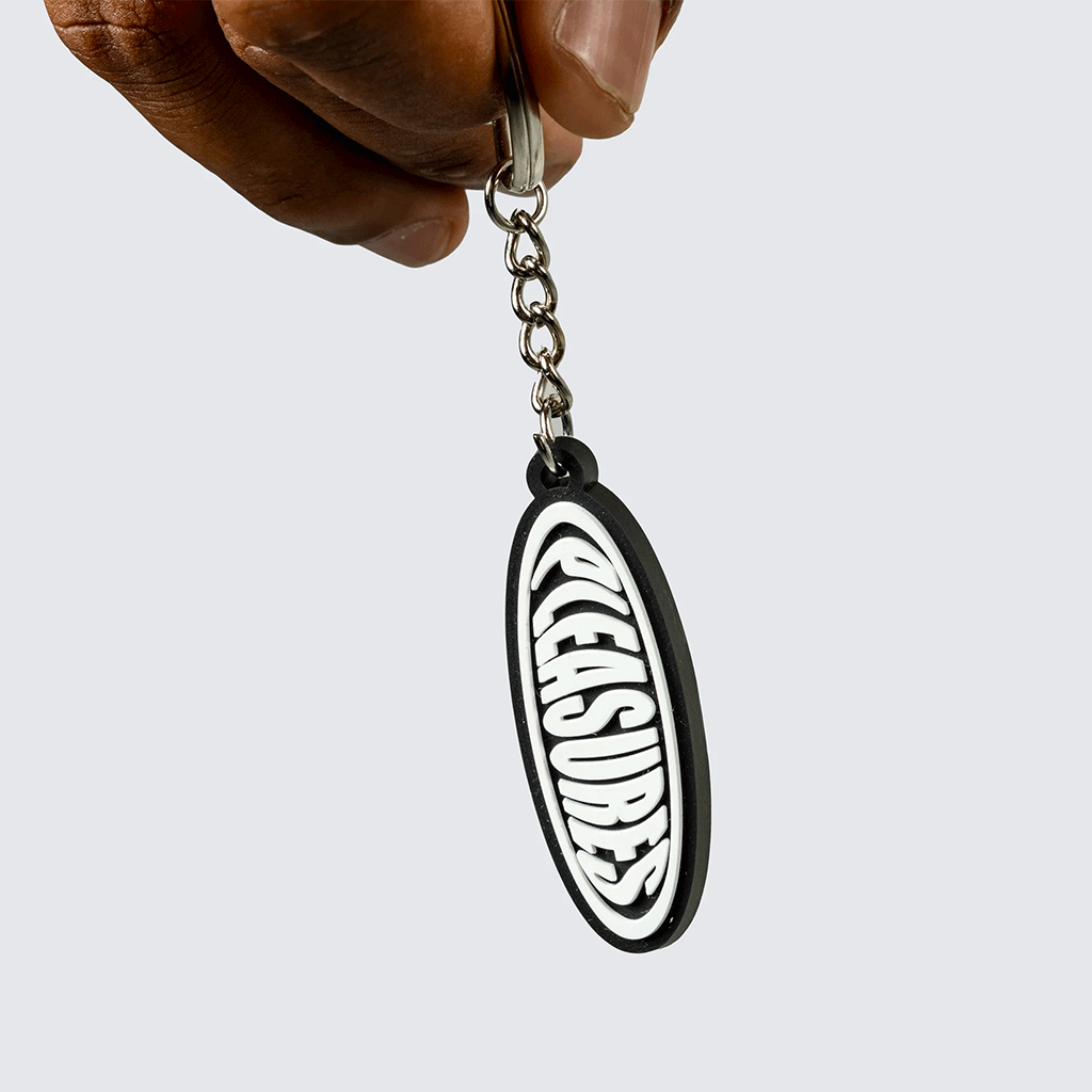 Bubble Logo PVC Keychain Black