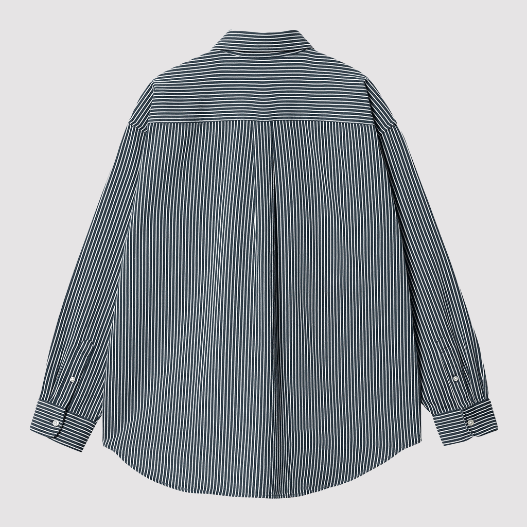 L/S Kyle Shirt Stripe White / Blue