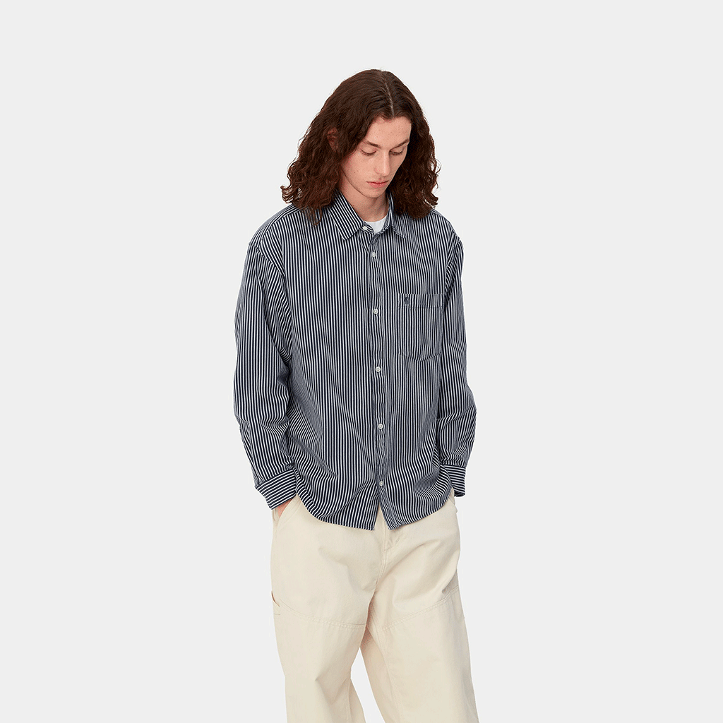 L/S Kyle Shirt Stripe White / Blue – Renouveau