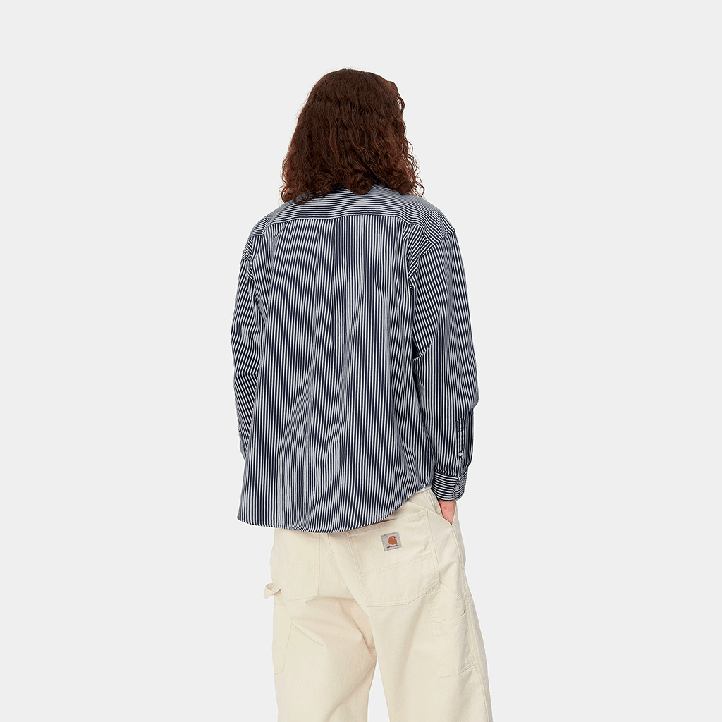 L/S Kyle Shirt Stripe White / Blue