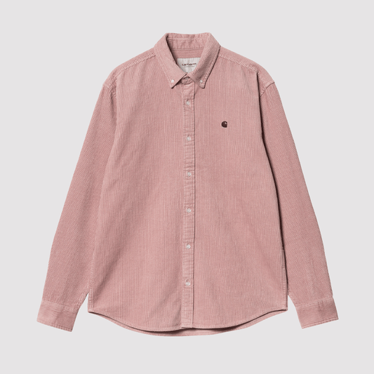 L/S Madison Cord Shirt Glassy Pink / Black