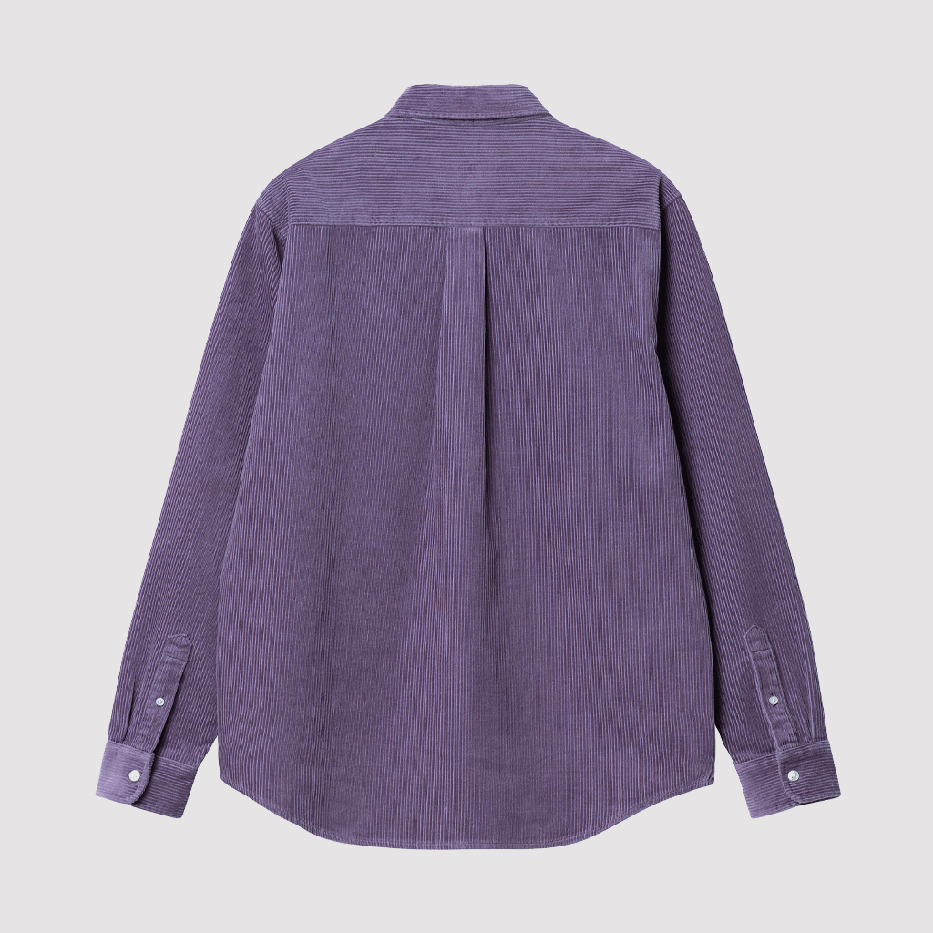 L/S Madison Cord Shirt Glassy Purple / Black
