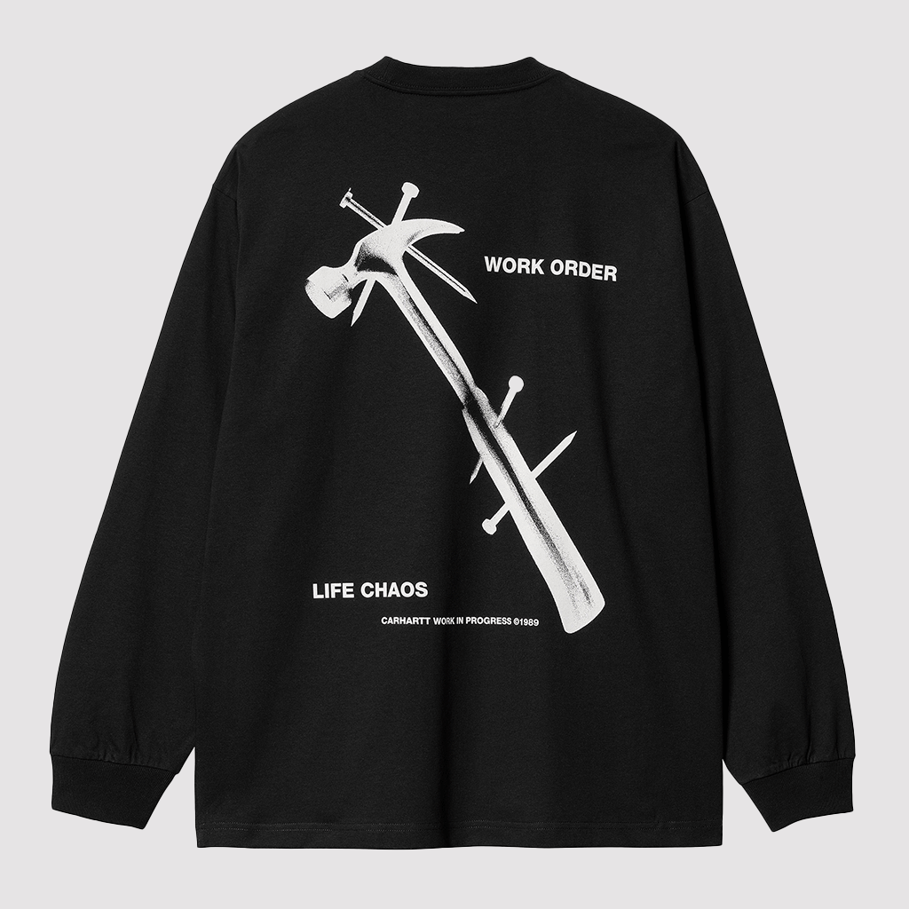 L/S Reverse Hammer T-Shirt Black