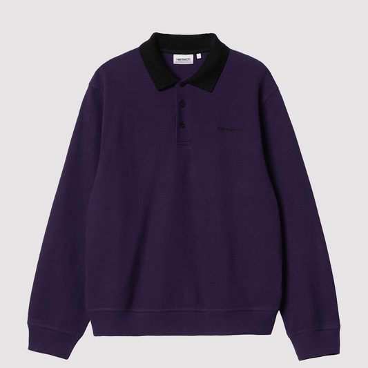 L/S Vance Rugby Shirt Cassis / Black