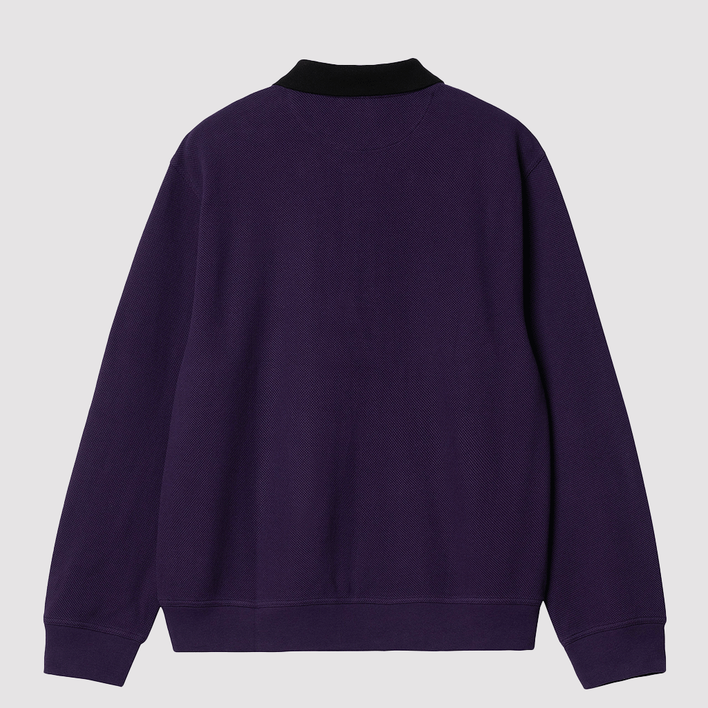 L/S Vance Rugby Shirt Cassis / Black