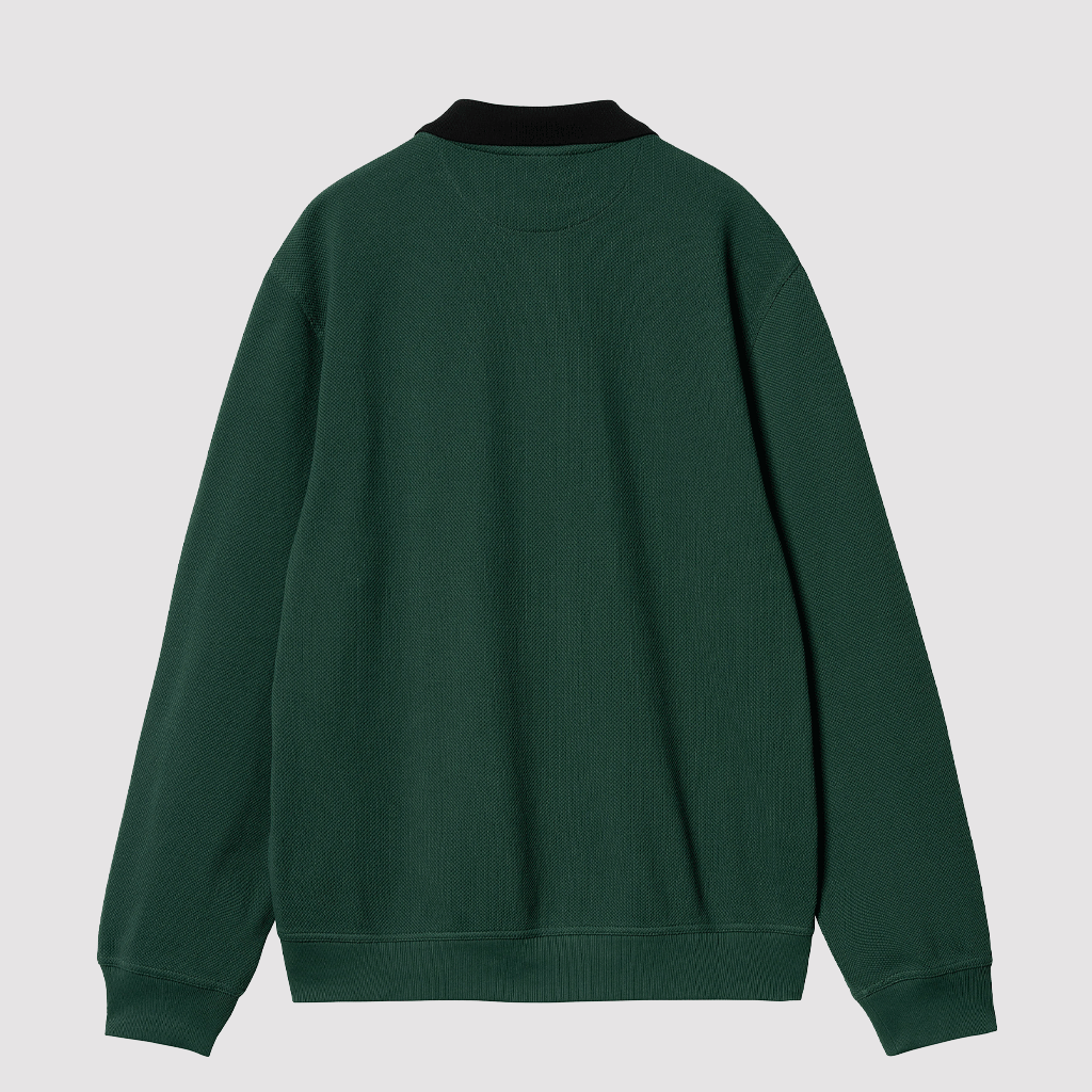 L/S Vance Rugby Shirt Discovery Green / Black