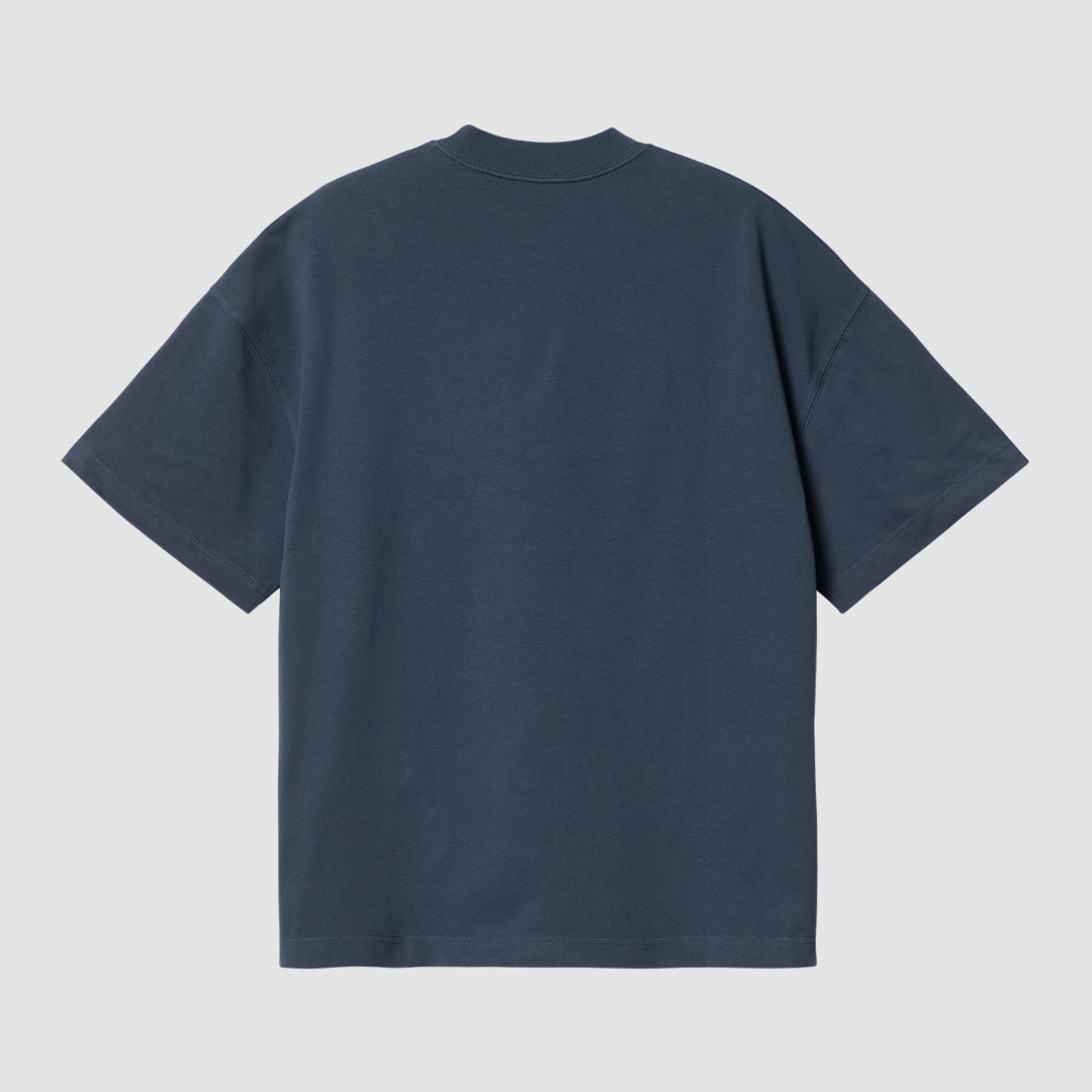 S/S Link Script T-Shirt Blue / White