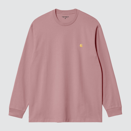 L/S Chase T-Shirt Glassy Pink / Gold
