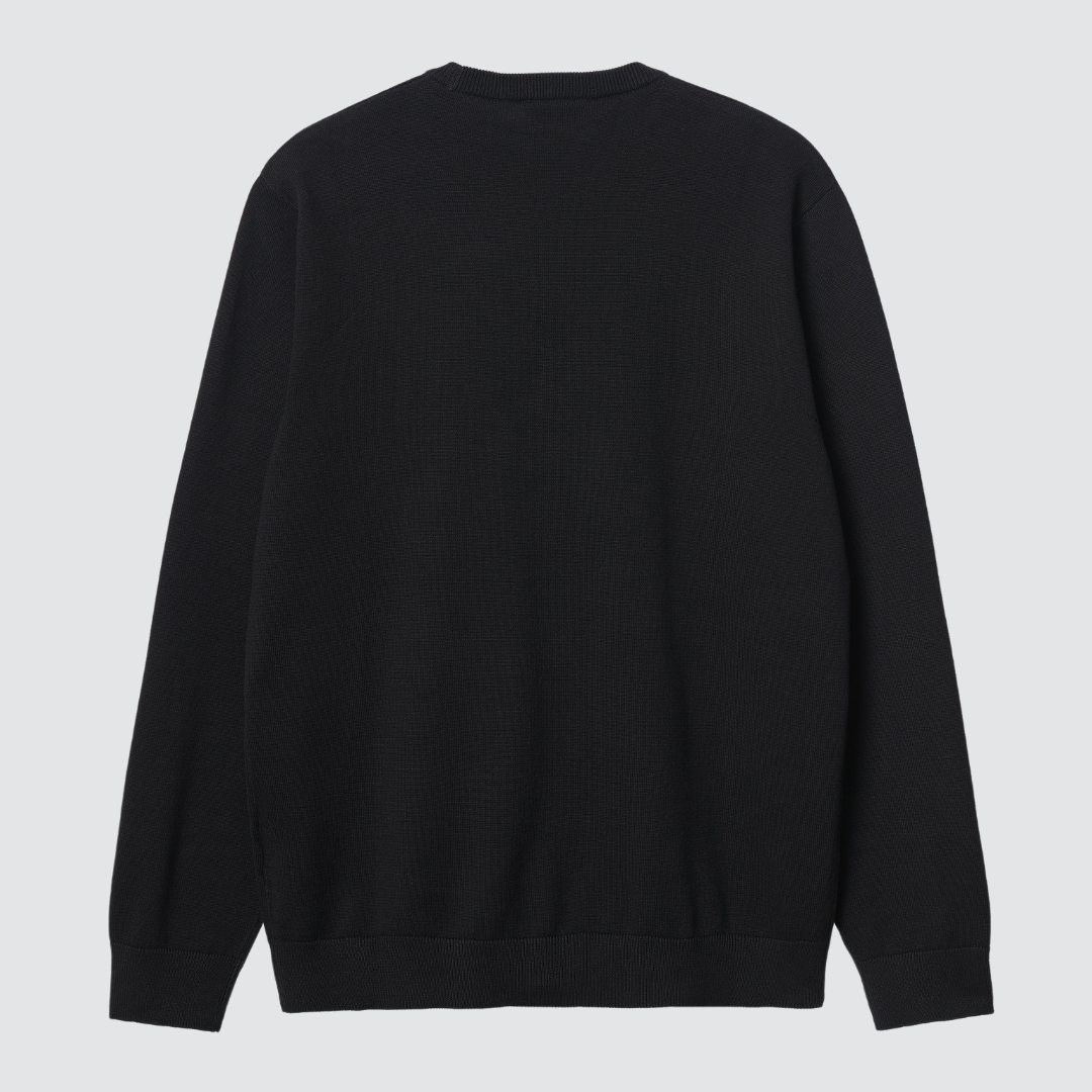 Madison Cotton Sweater Black / Wax