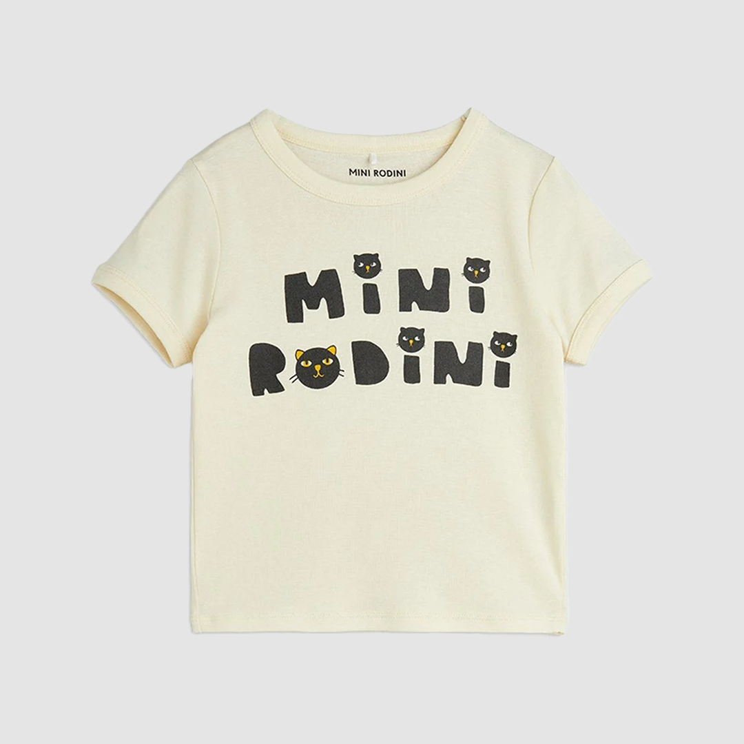 Mini ROdini Cats SS T-Shirt Offwhite