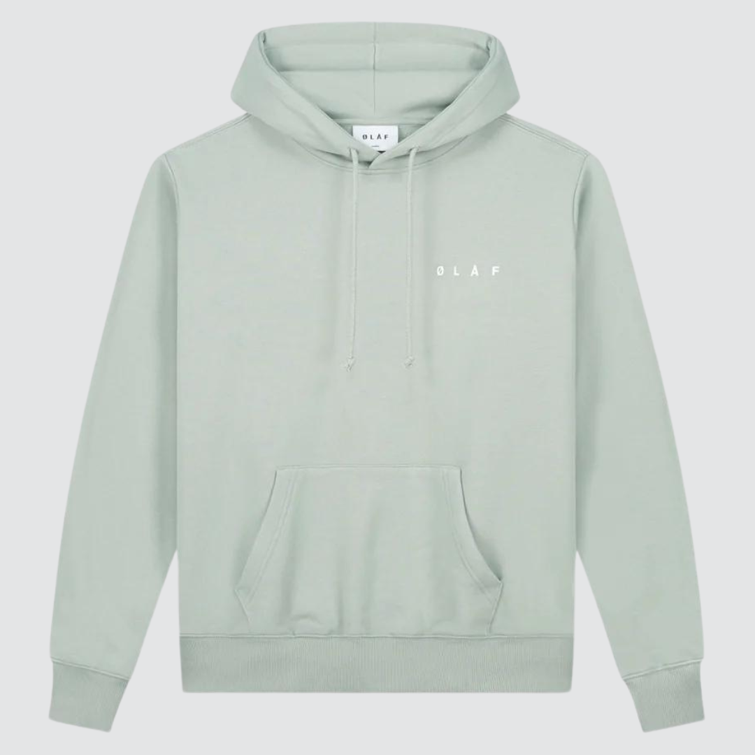 Pixelated Face Hoodie Pale Green