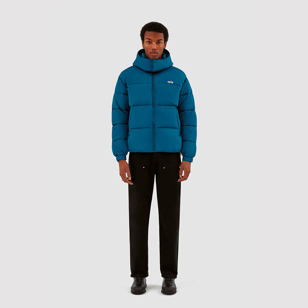 Basic Puffer Jacket Petrol Blue