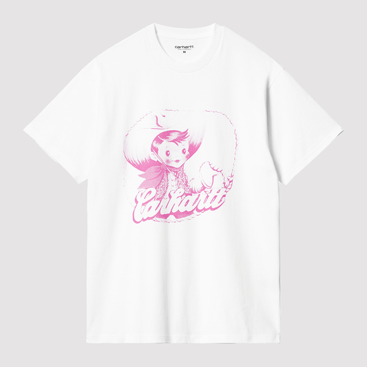S/S Buddy T-Shirt White / Pink