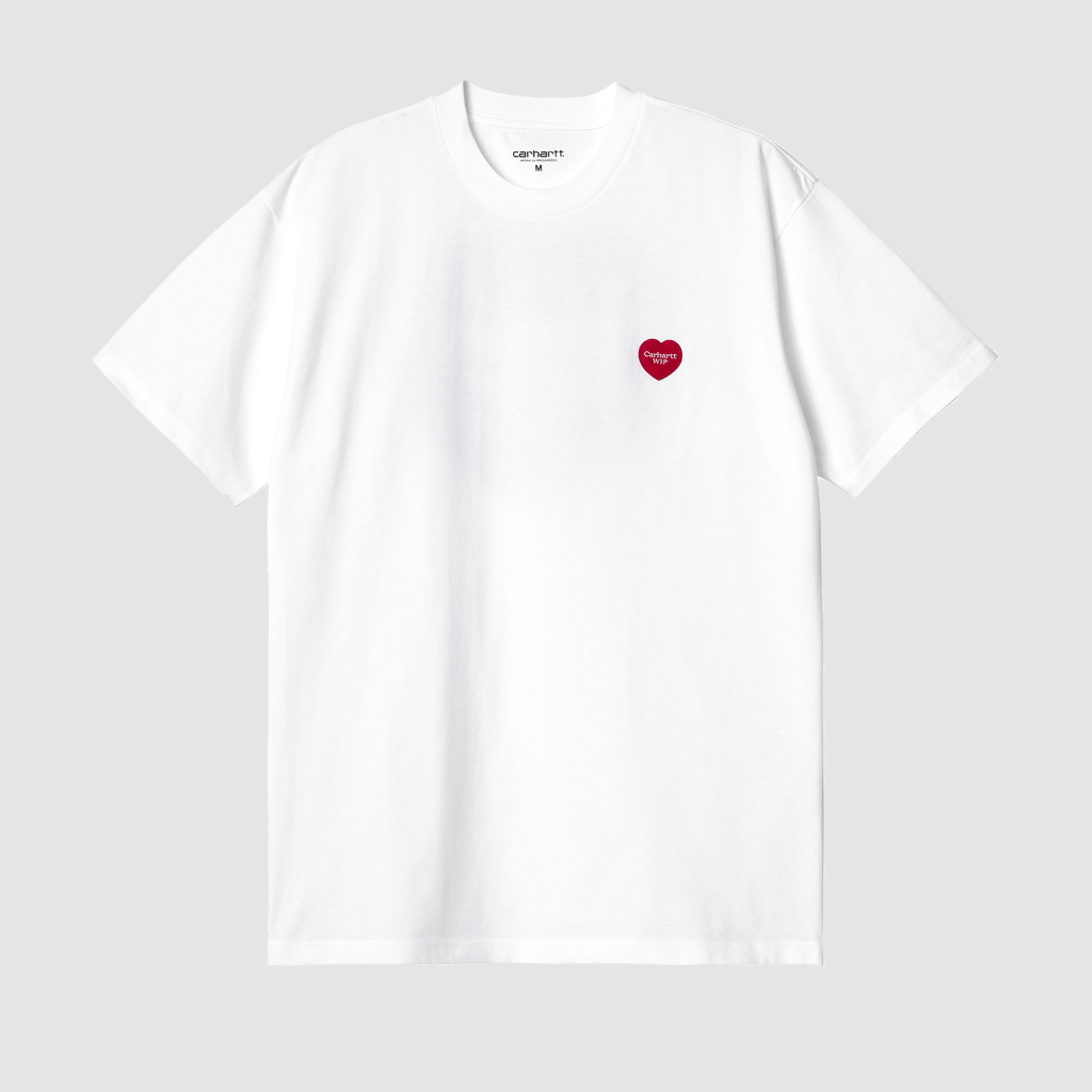 S/S Double Heart T-Shirt White