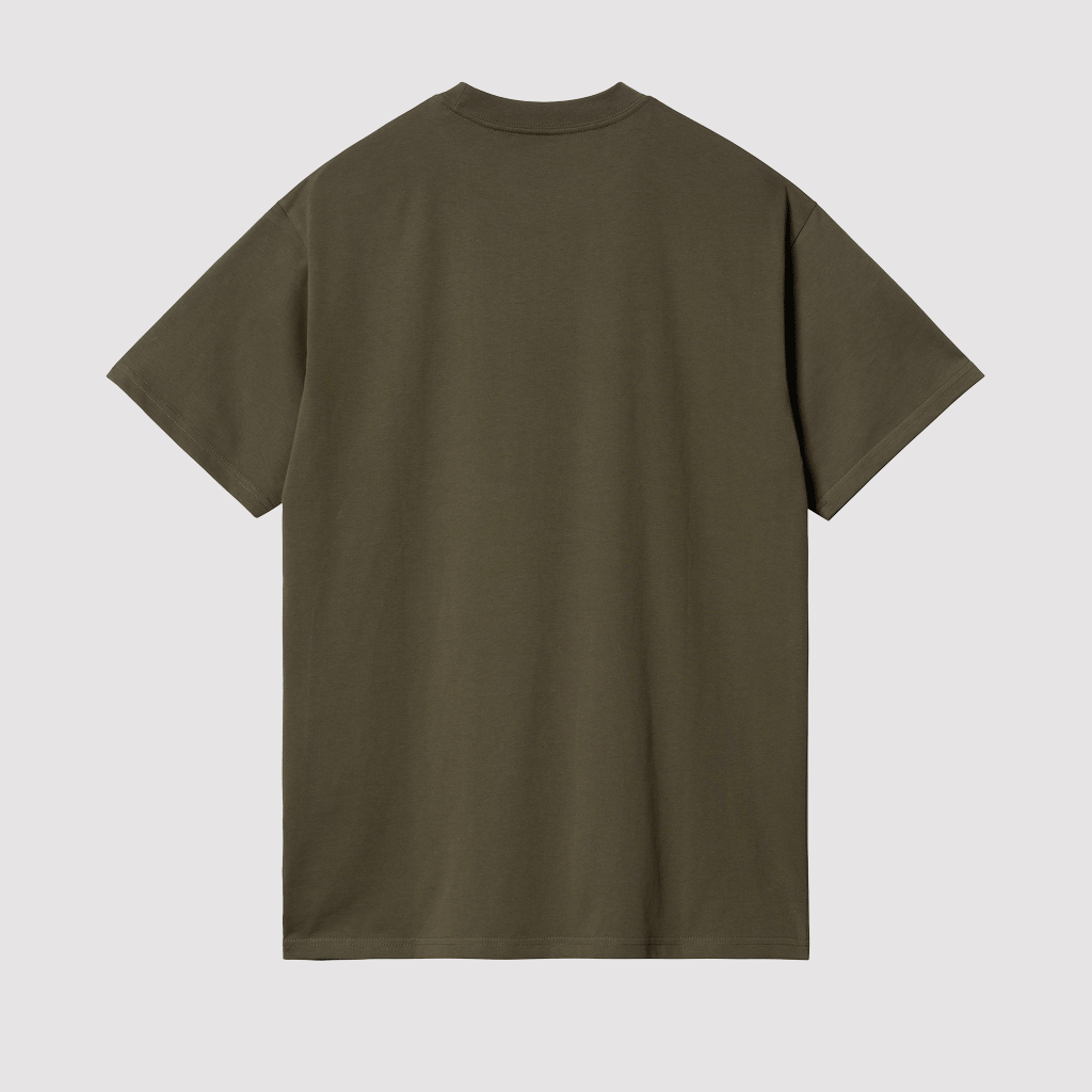 S/S Script Embroidery T-Shirt Cypress / Black