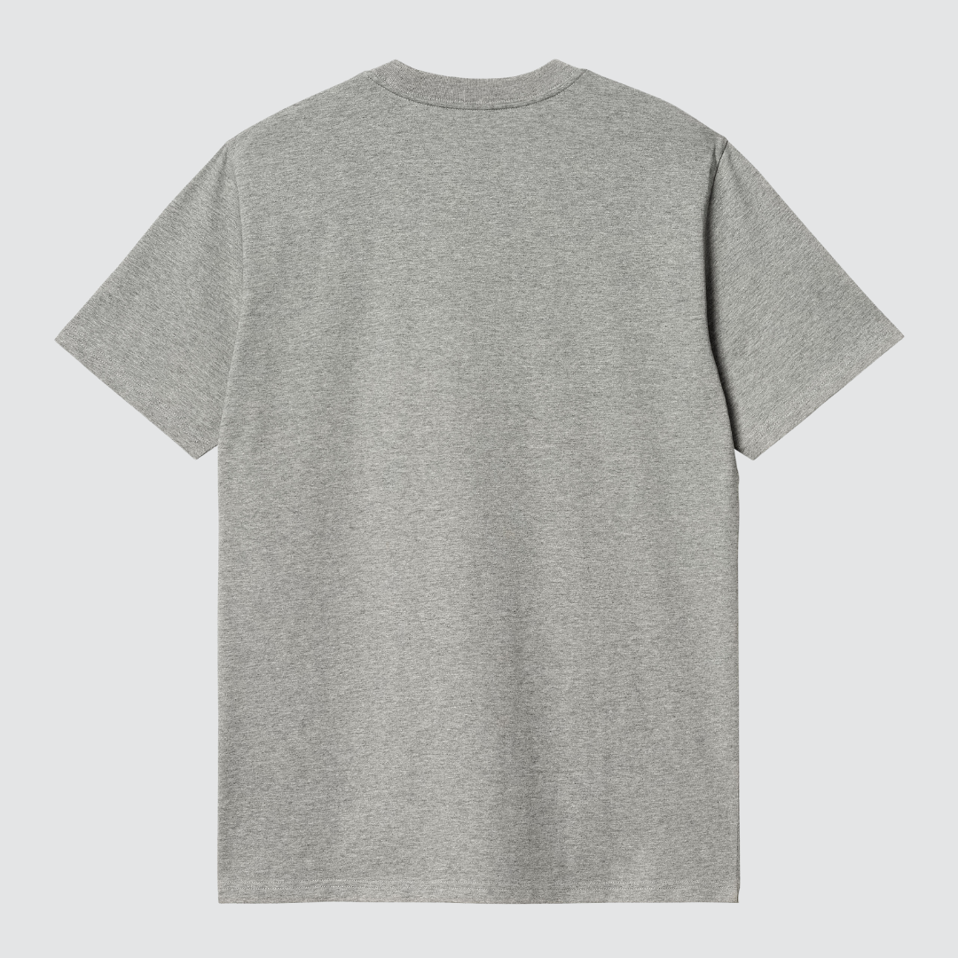 S/S Script T-Shirt Grey Heather / Chervil