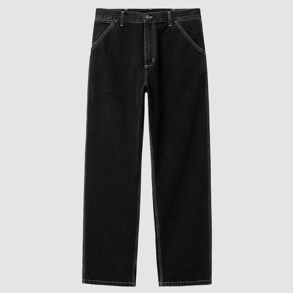Simple Pant Black Heavy Stone Washed