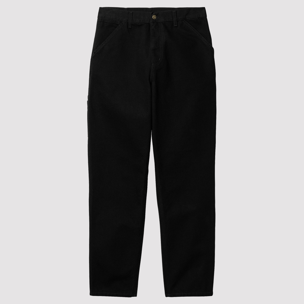 Single Knee Pant Black Rinsed