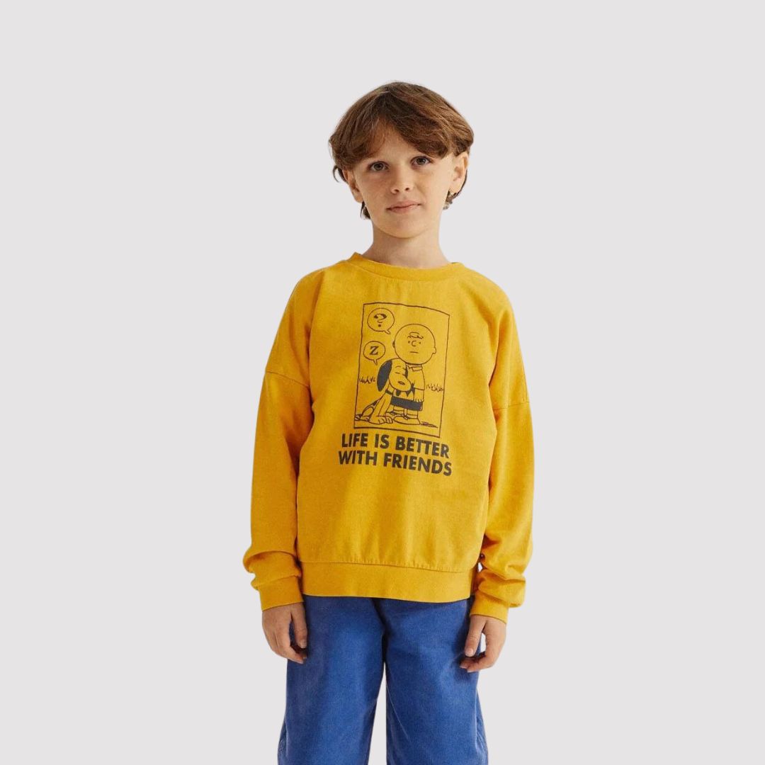Snoopy & Charlie Brown Oversized Sweat Yellow