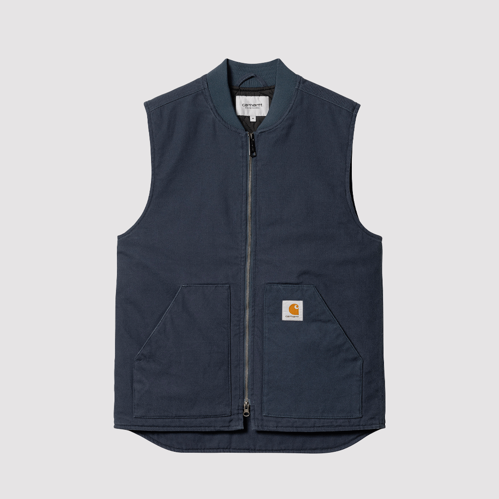 Classic Vest Blue Heavy Stone Wash