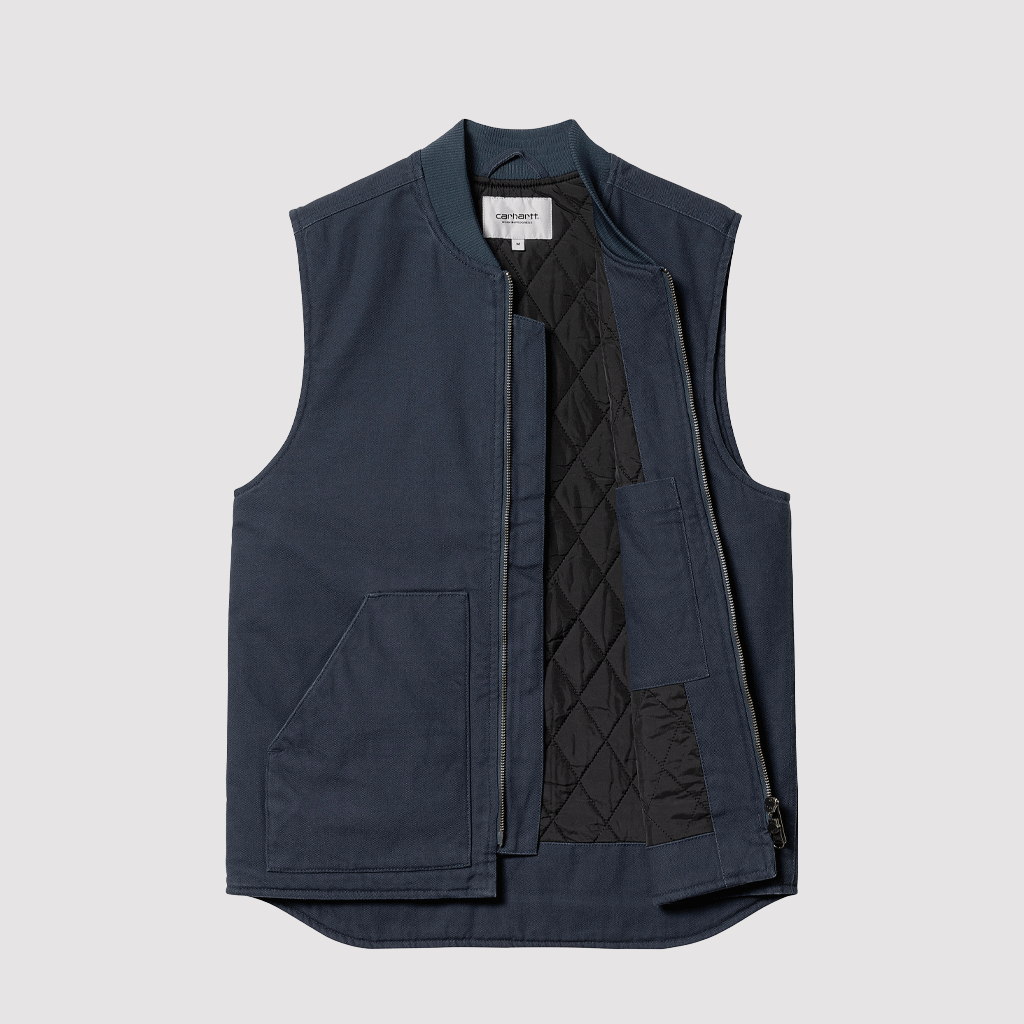 Classic Vest Blue Heavy Stone Wash