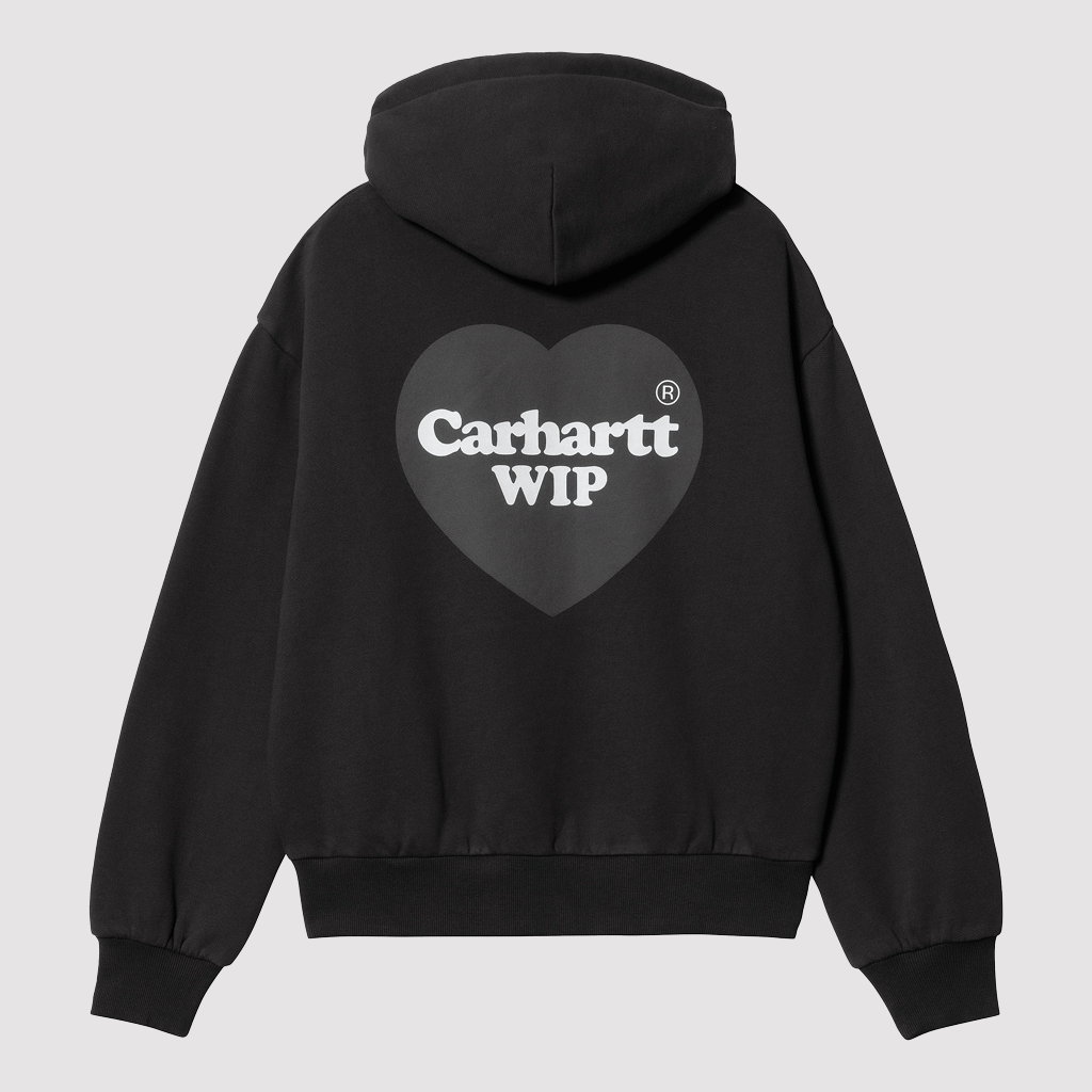 W' Hooded Heart Sweat Black