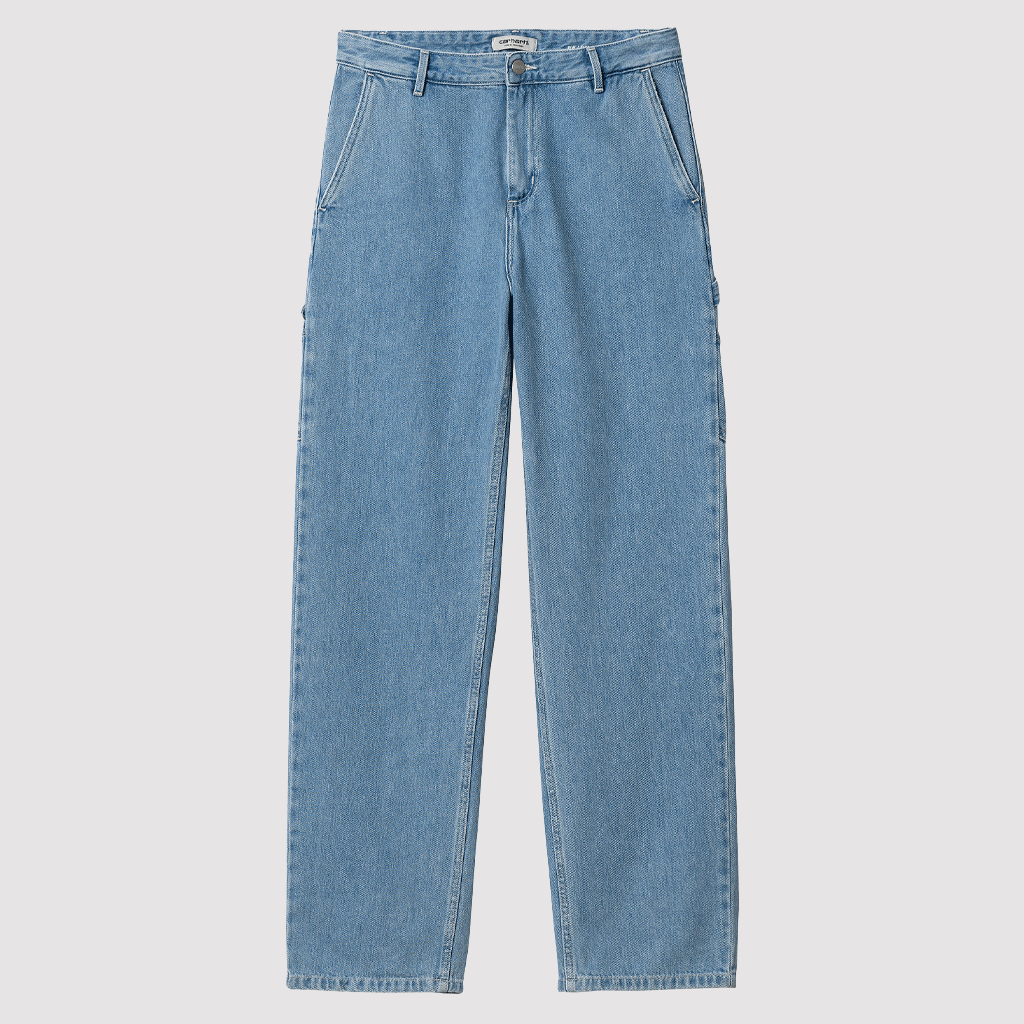 W' Pierce Pant Straight Blue Stone Bleached