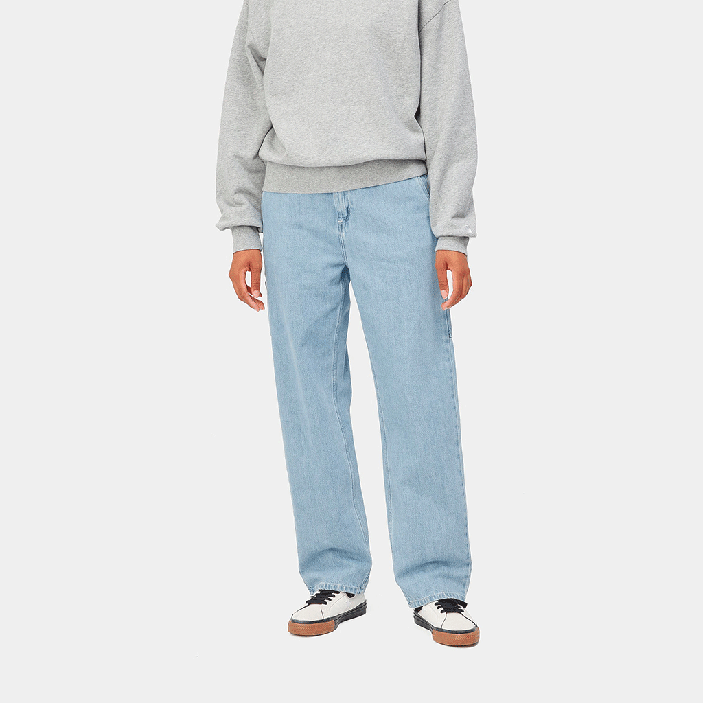 W' Pierce Pant Straight Blue Stone Bleached