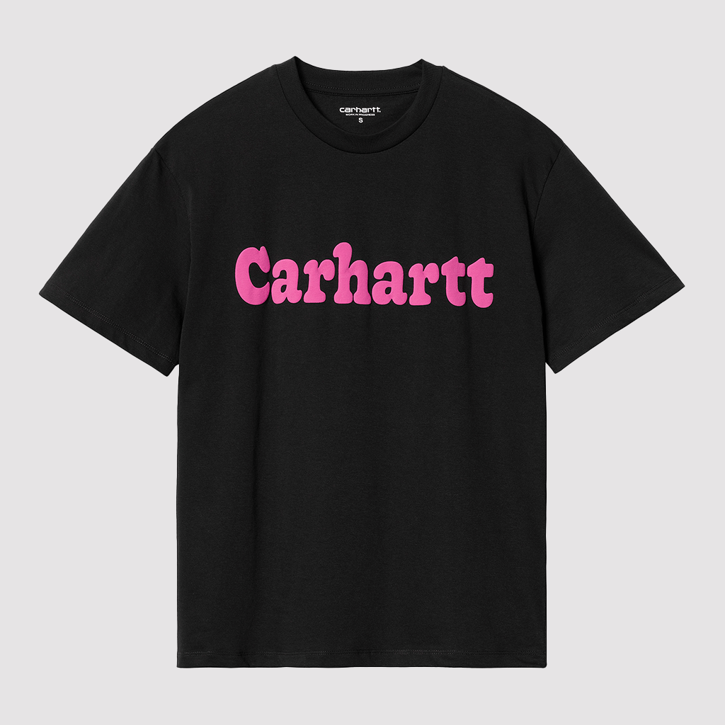 W' S/S Bubbles T-Shirt Black / Pink