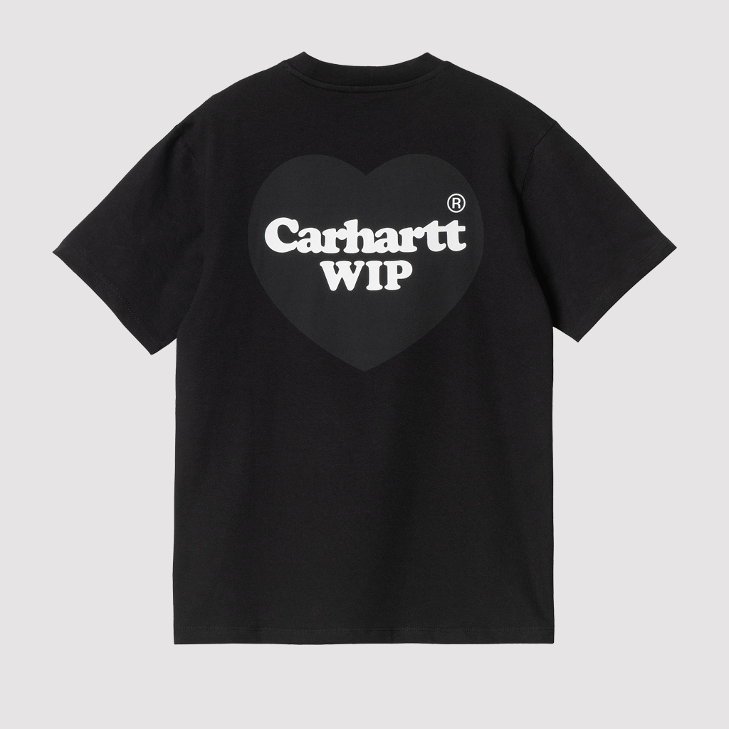 W' S/S Double Heart T-Shirt Black