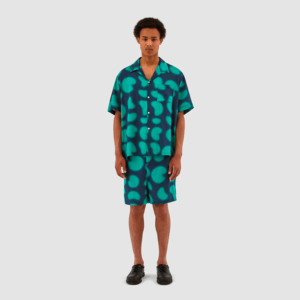 Scottie Print Shirt Navy / Green