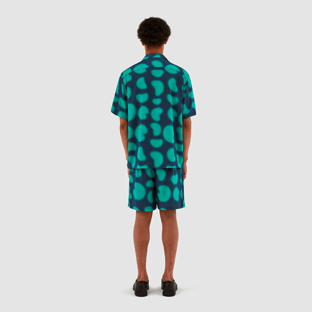 Scottie Print Shirt Navy / Green