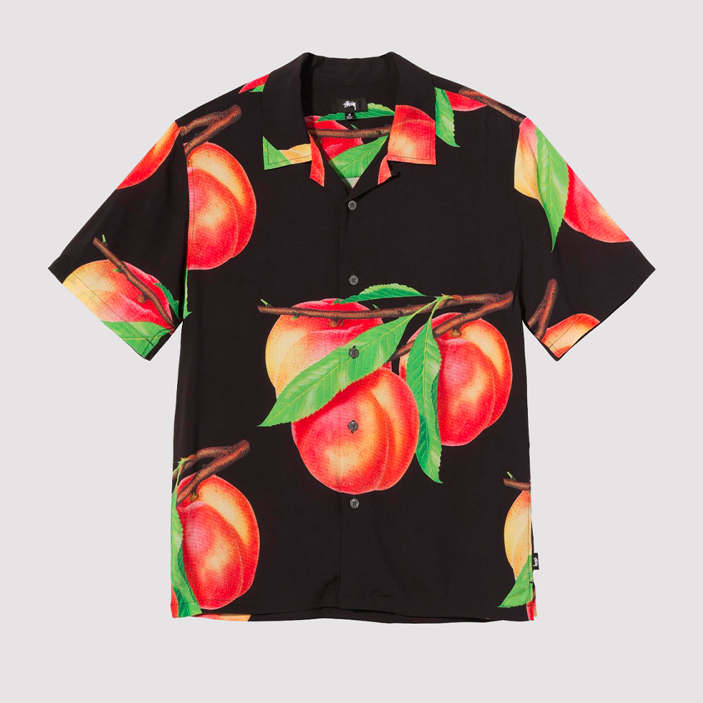 Peach Pattern Shirt Black