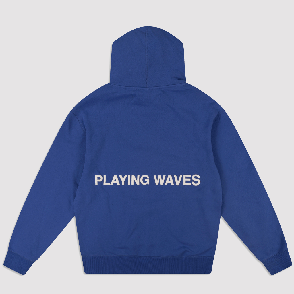 Playing Waves Hoodie Blue