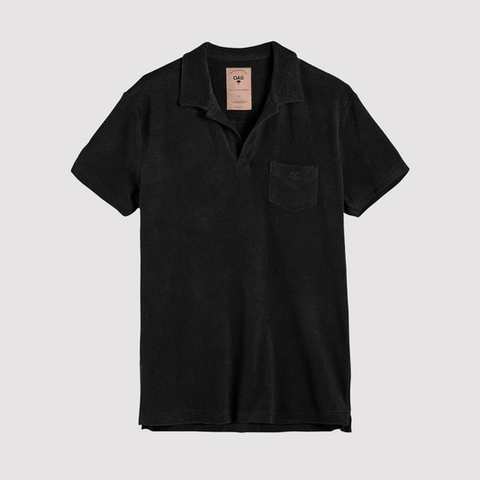 Black Polo Terry Shirt