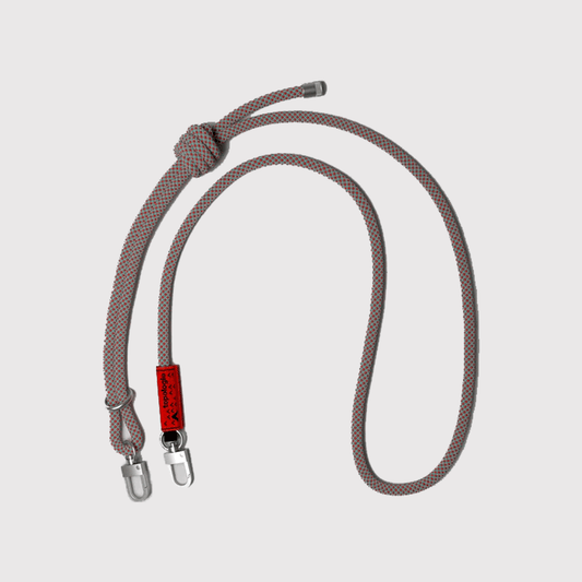Topologie 8.0mm Rope Strap Grey / Red / Blue Lattice