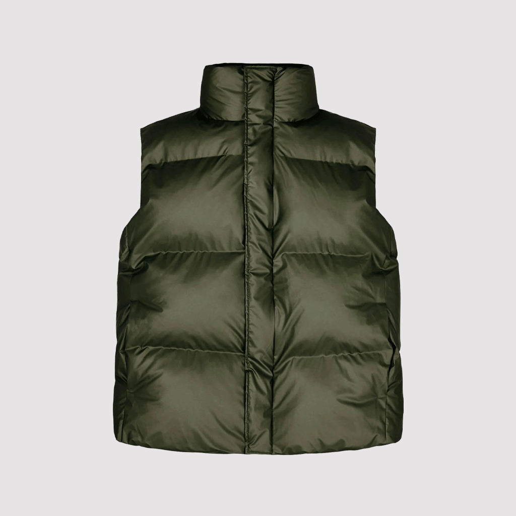 Boxy Puffer Vest Evergreen