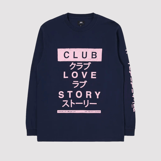 Club Love Story TS LS Maritime Blue Garment Washed
