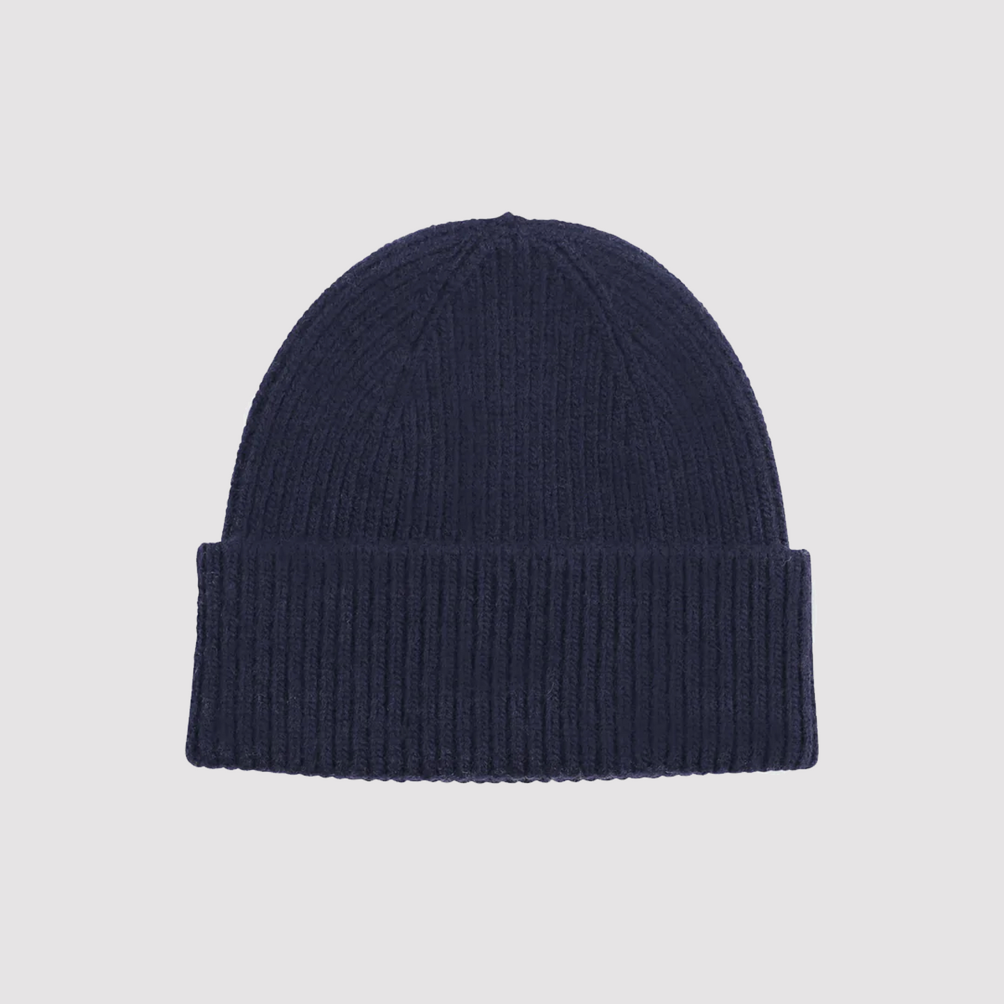 Merino Wool Beanie Navy Blue