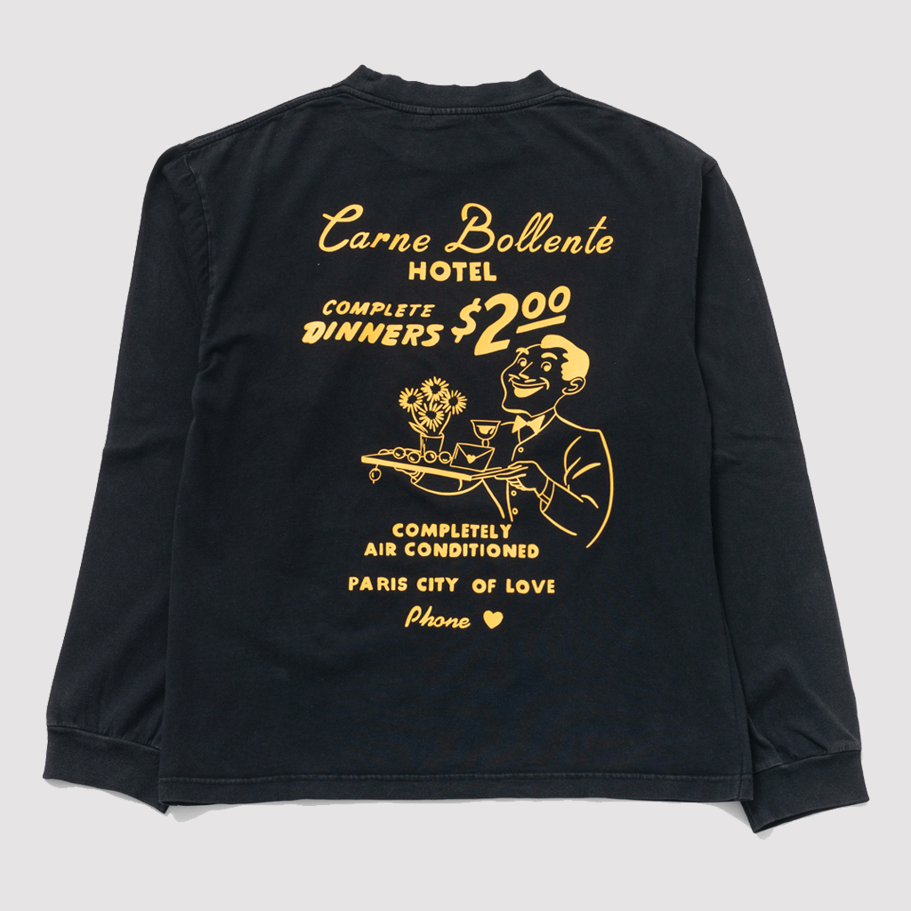 The Carne Love Hotel LS T-Shirt Black