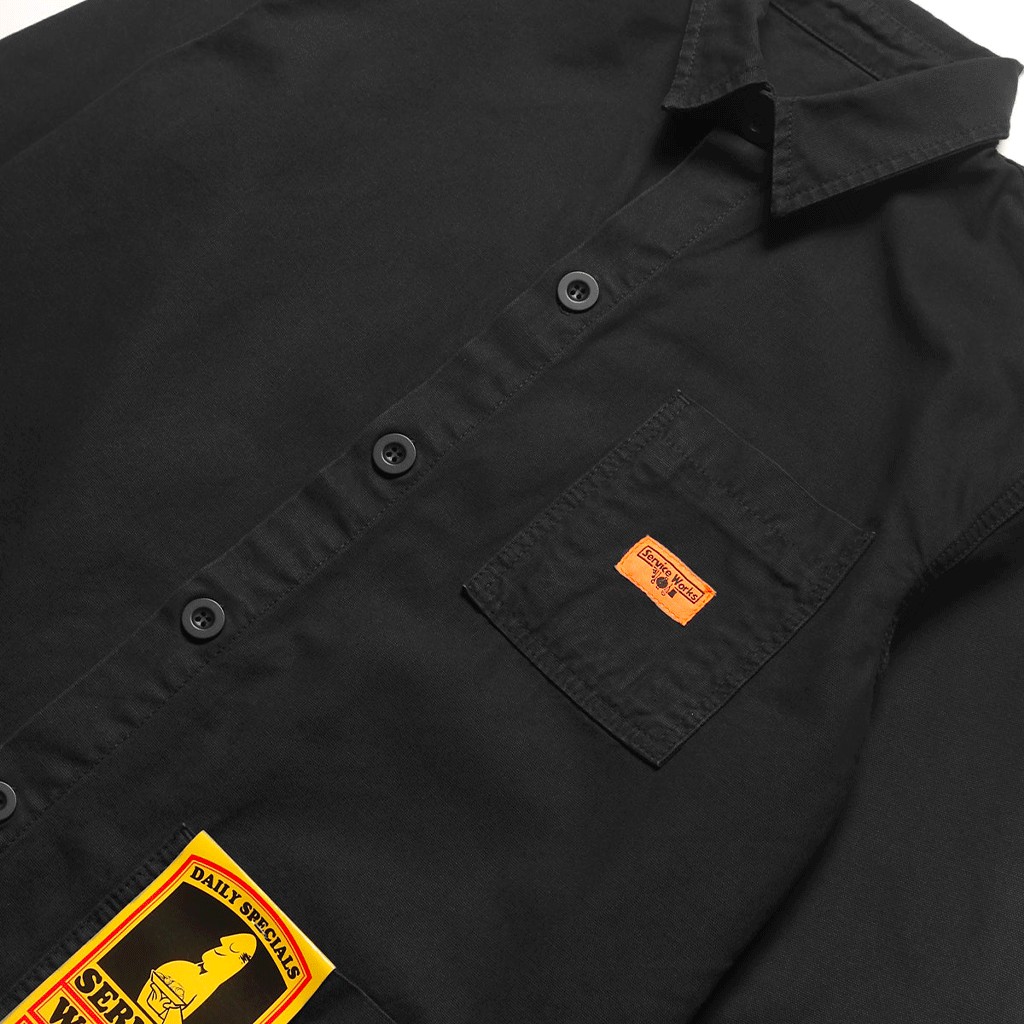 Canvas Coverall Jacket Black