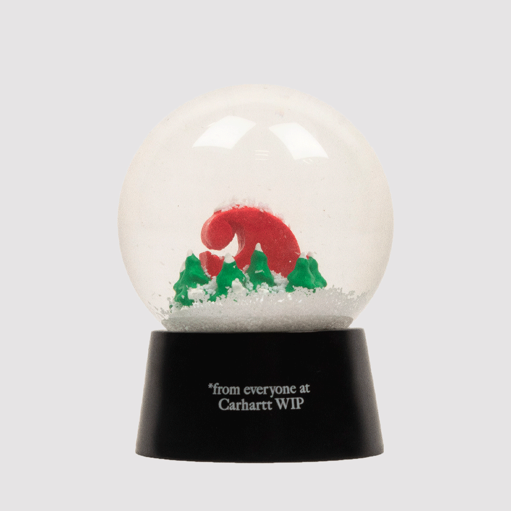 Season's Greetings Snow Globe Glass