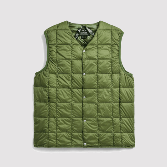 V-Neck Down Vest Olive