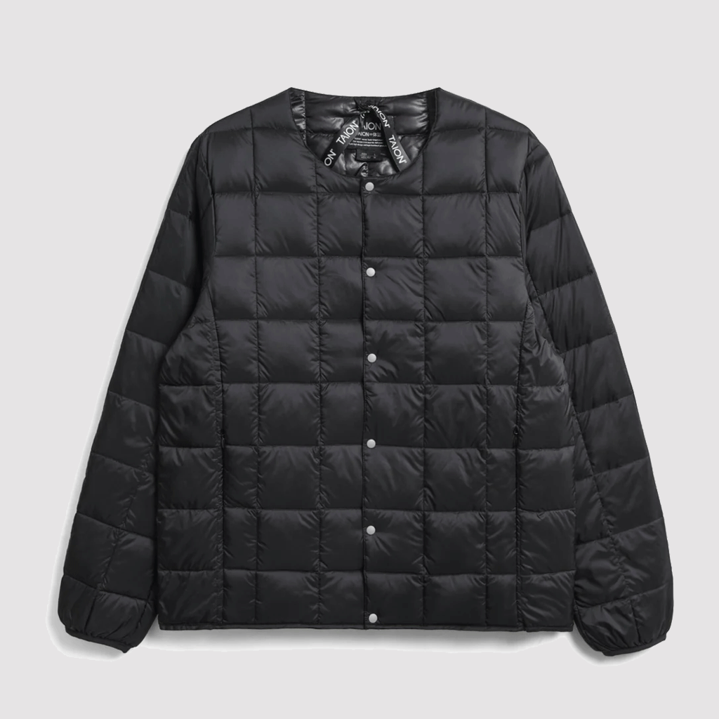 Crew Neck Down Jacket Black
