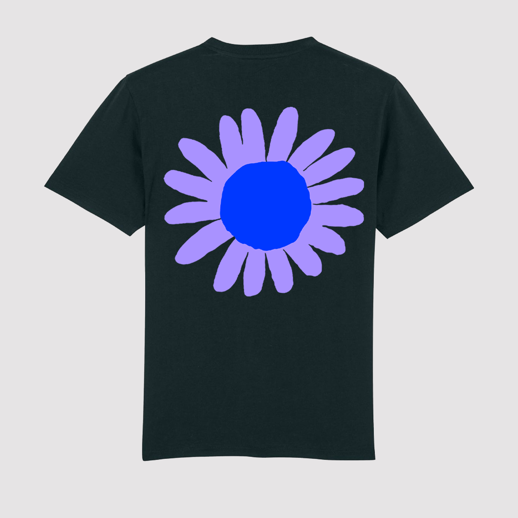 T-Shirt Flower Black / Blue