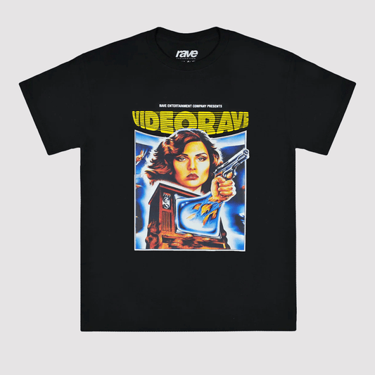 Video Rave Tee Black